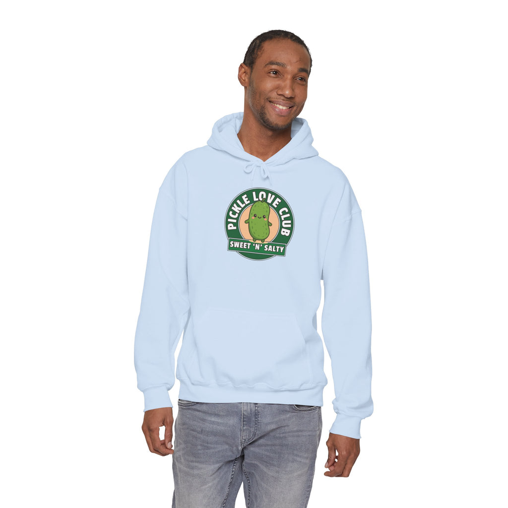 Pickle Love Club Hoodie, Pickle Lover Gift, Foodie Sweatshirt, Funny Hooded Jumper, Gift for Food Lovers, Food Pun Apparel