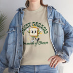 Cheesy Dream Tee, Fun Graphic T-Shirt, Unique Gift, Foodie Apparel, Casual Wear, Everyday Humor Shirt