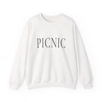 PICNIC Crewneck Sweatshirt - Minimalist White Graphic Pullover