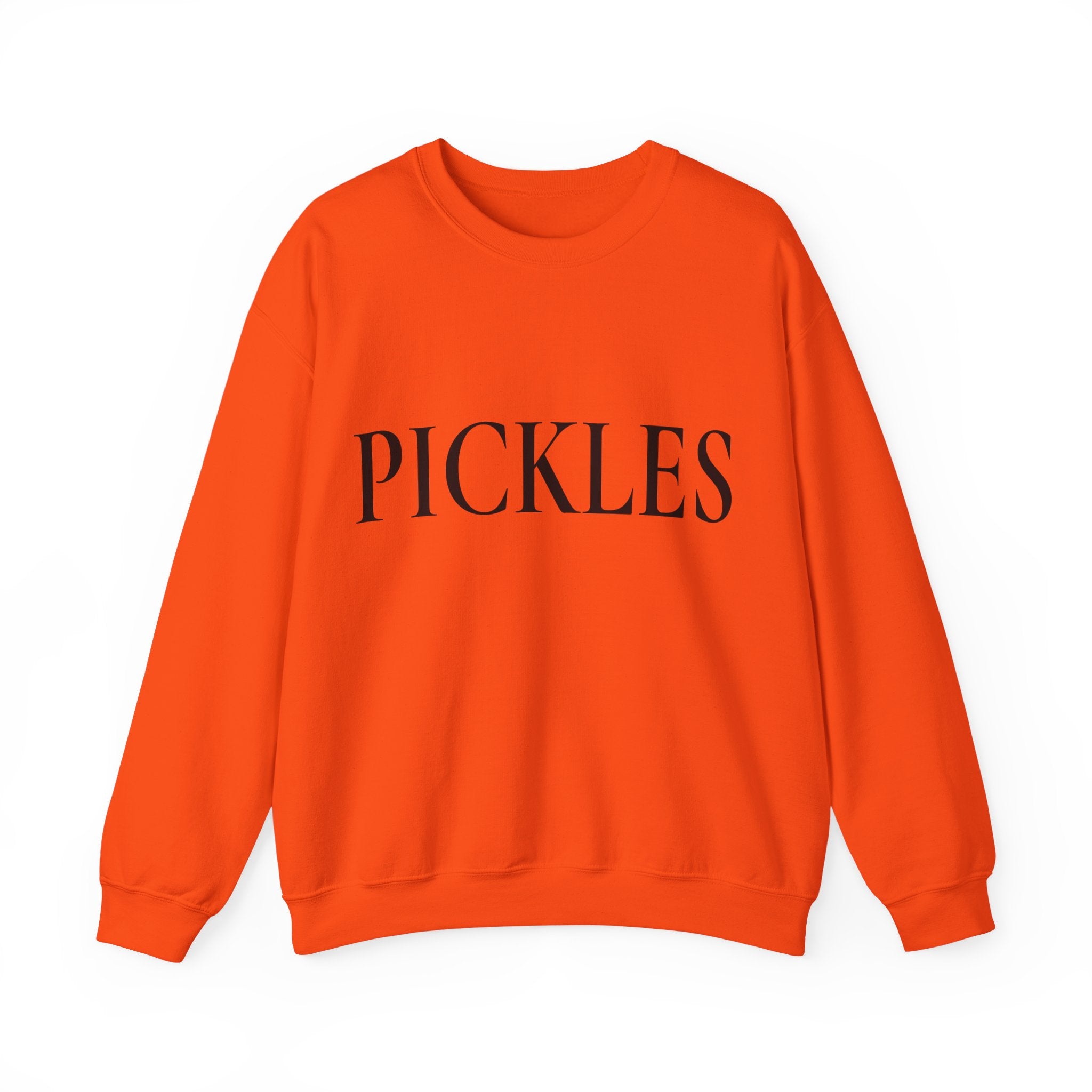 Crewneck Sweatshirt - Minimal "PICKLES" Text Pullover
