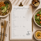 Restaurant Scorecard Printable – Fine Dining Review Tracker (Digital Download PDF)