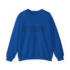 CHERRIES Crewneck Sweatshirt - Minimal White Graphic Pullover