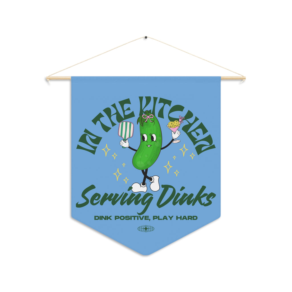 Pickleball Pennant Decor, Fun Kitchen Wall Hanging, Serving Drinks Banner, Kitchen Party Decor, Playful Home Accents, Pickle ball