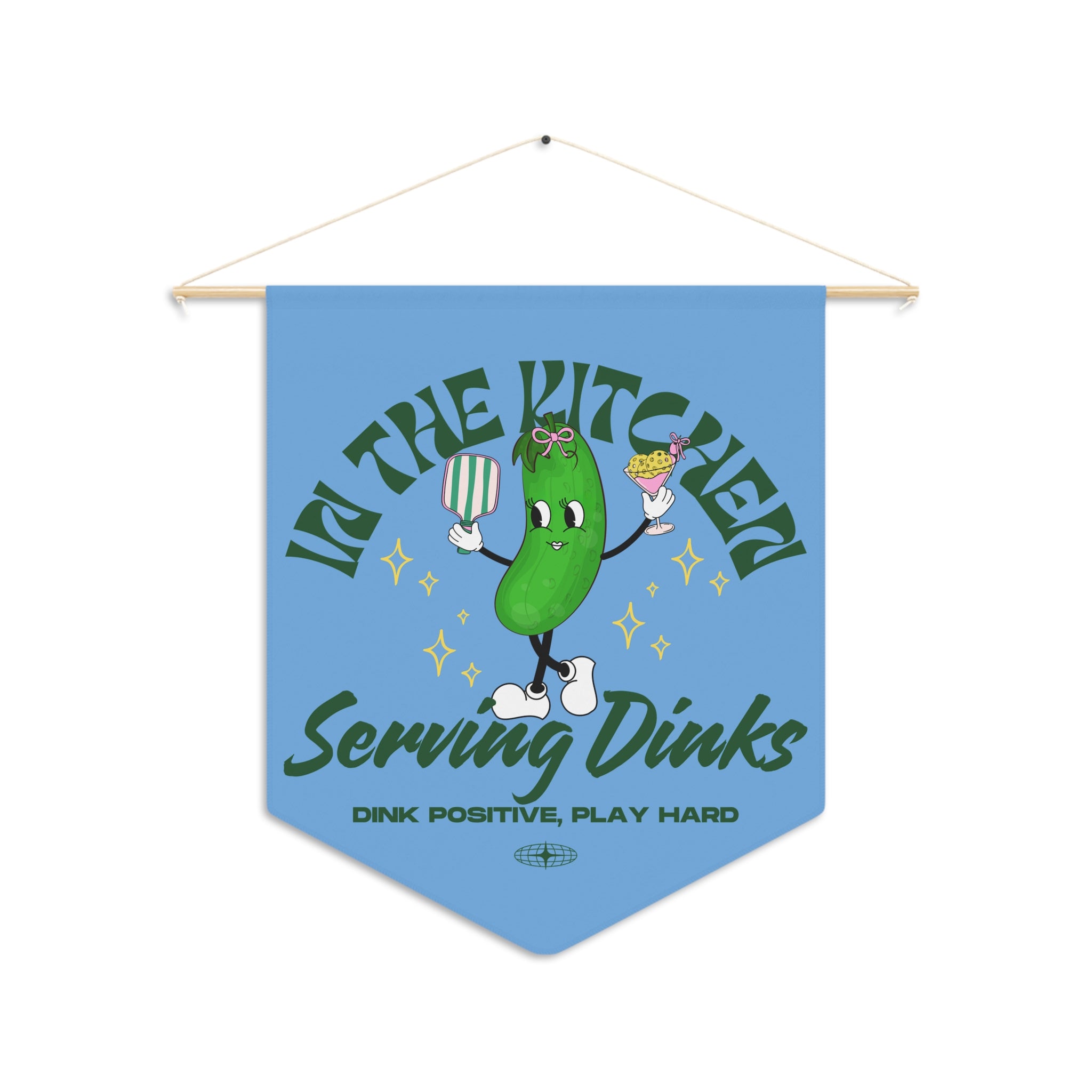 Pickleball Pennant Decor, Fun Kitchen Wall Hanging, Serving Drinks Banner, Kitchen Party Decor, Playful Home Accents, Pickle ball