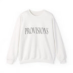PROVISIONS Crewneck Sweatshirt - Minimalist Text Pullover