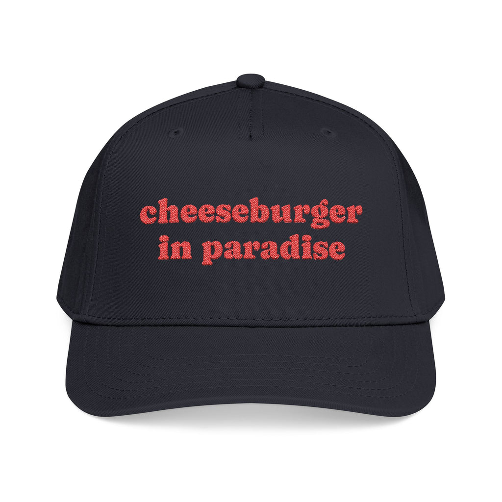 Cheeseburger in Paradise Retro Embroidered Baseball Cap | Food Lyrics