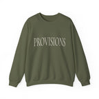 PROVISIONS Crewneck Sweatshirt - Minimalist Text Pullover