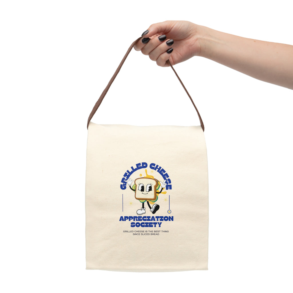 Grilled Cheese Appreciation Society Lunch Bag - Fun Canvas Tote, Perfect for School, Work, Picnic, Gifts, Eco-friendly