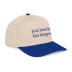 Just Here for the Burgers Baseball Cap | Embroided Foodie Hat, Grill and Burger Lover