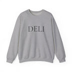 The DELI Crewneck Sweatshirt - Minimalist White Graphic Sweater