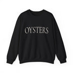 OYSTERS Crewneck Sweatshirt – Minimal Coastal Seafood Tee