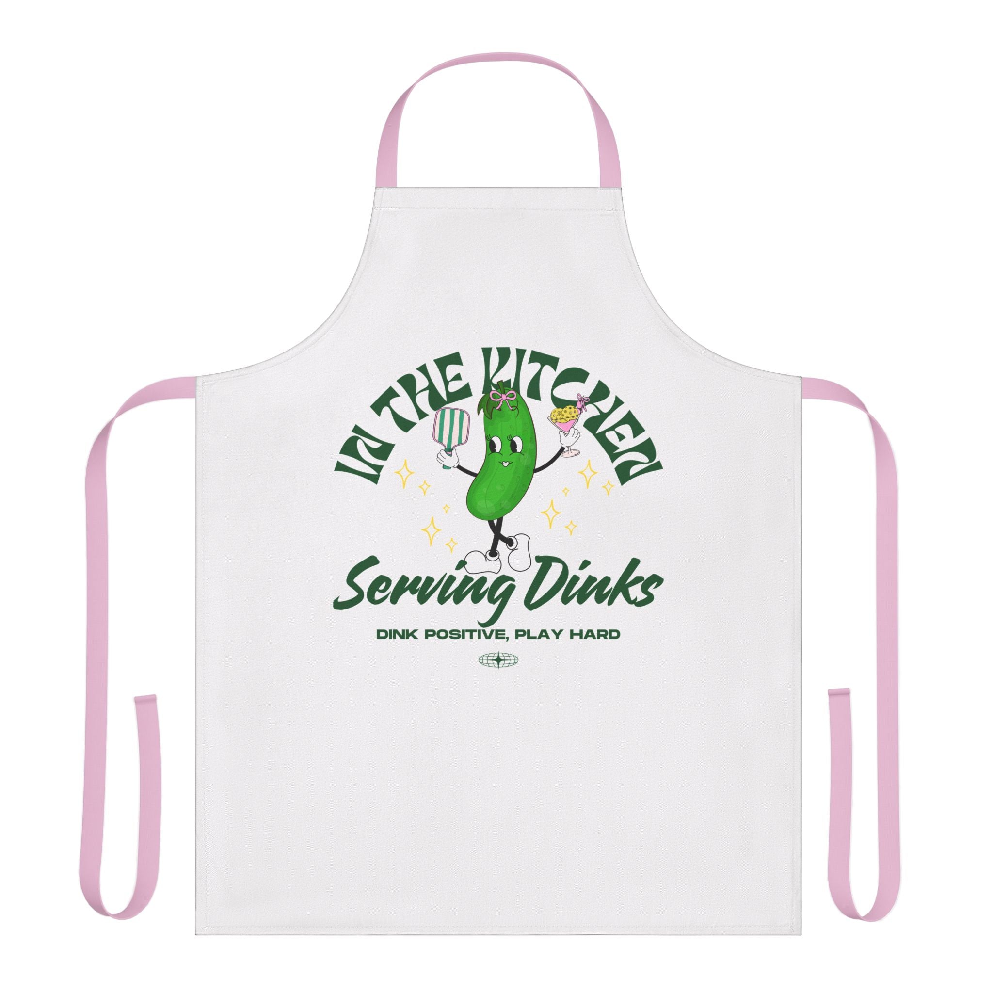 Whimsical Kitchen Apron, Fun Cooking Gift, Chef Apron, Serving Drinks Apparel, Perfect for Hostess Gifts, Green Pepper Design