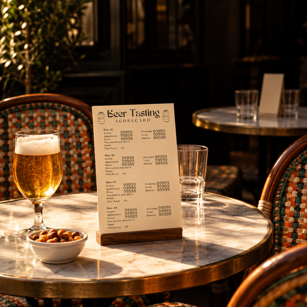 Beer Tasting Scorecard, Brewery Party Game, Beer Lover Gift (PDF Download)