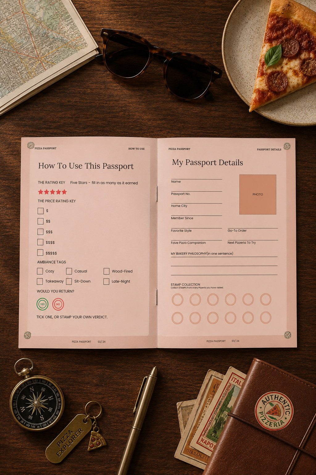Bakery Passport Journal | Pastry Bread Review Log (Digital Download)