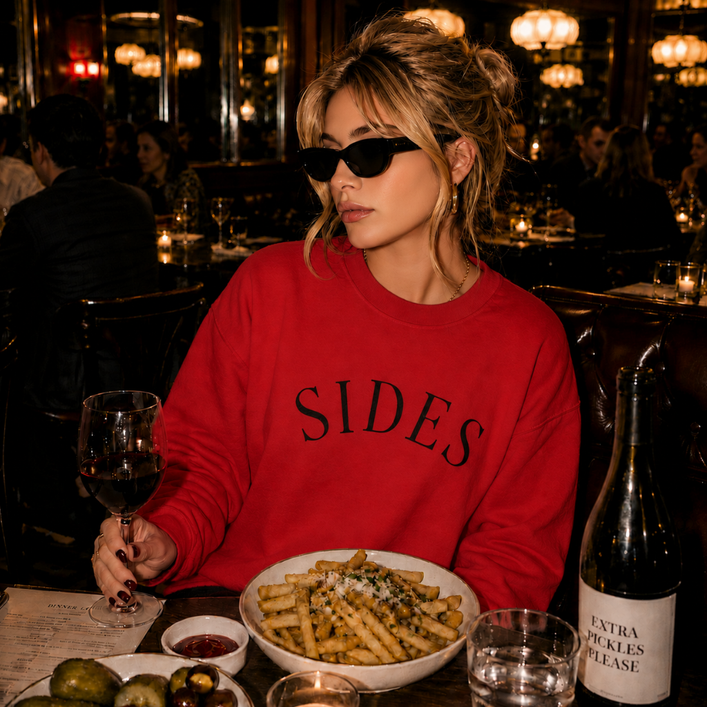 SIDES Crewneck Sweatshirt - Minimalist Graphic Pullover