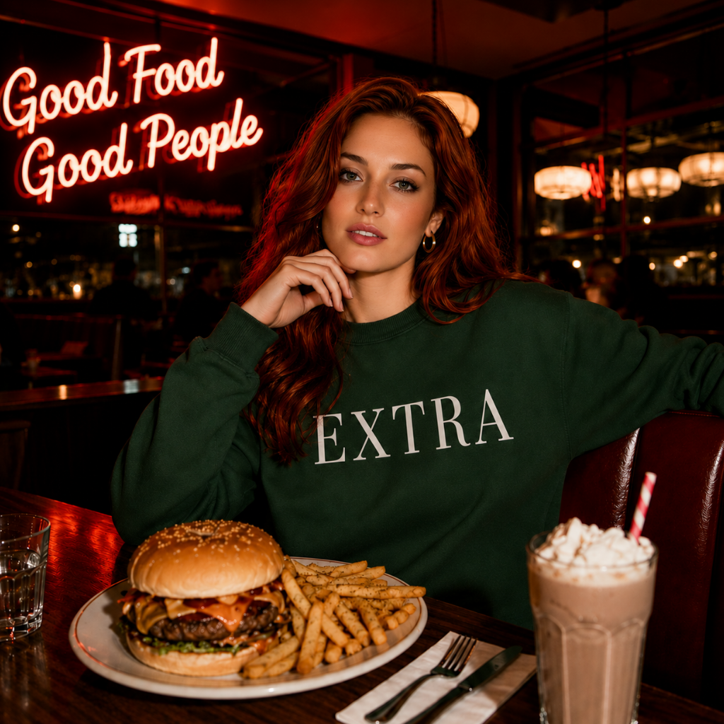 EXTRA Crewneck Sweatshirt - Minimalist Graphic Pullover