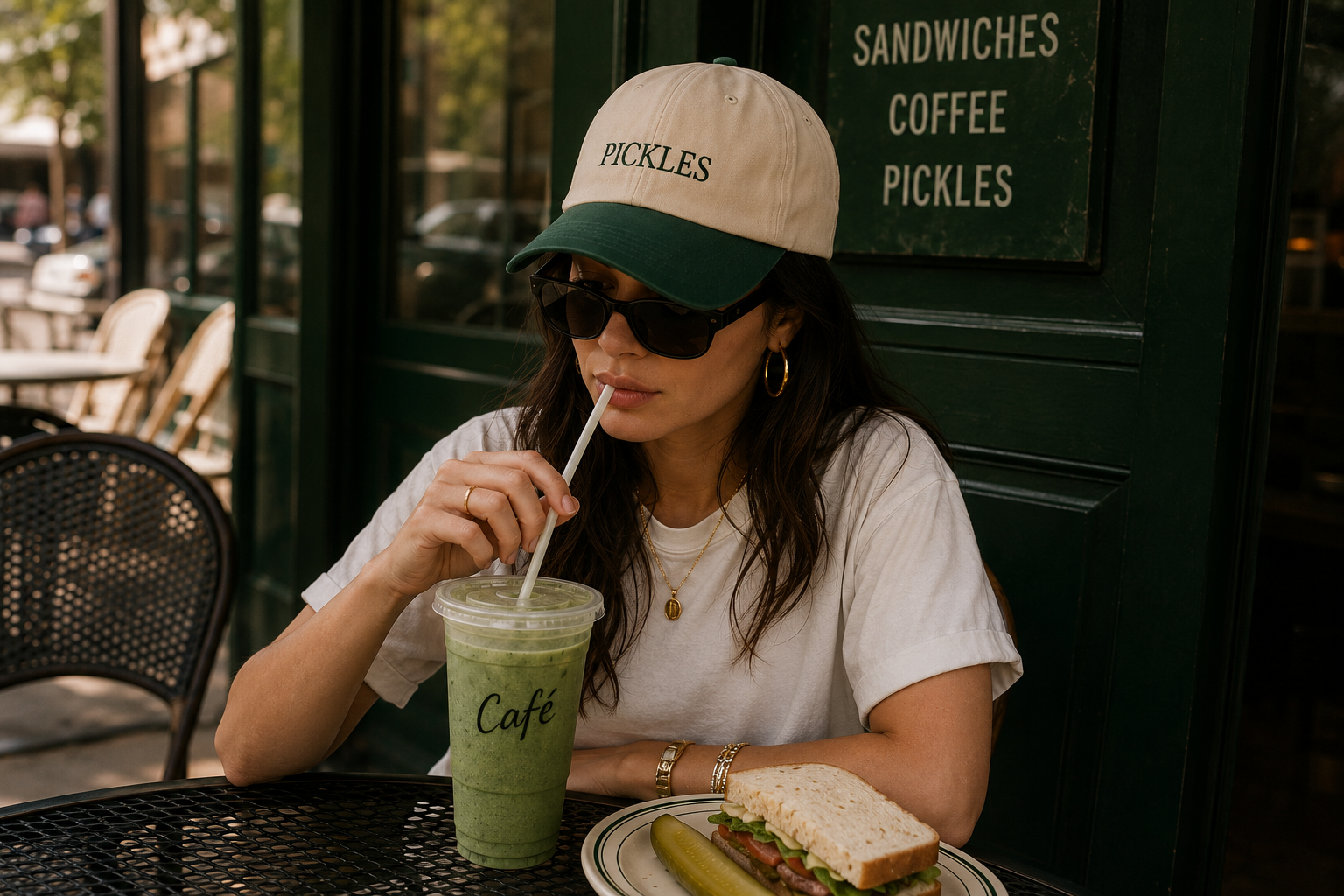 PICKLES Embroidered Baseball Cap - Garment Washed Two‑Tone Casual Hat