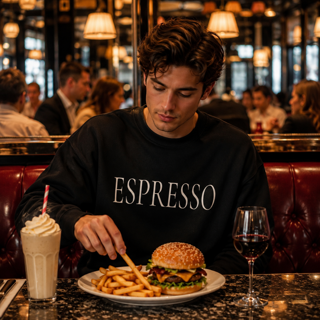 ESPRESSO Crewneck Sweatshirt - Minimal Coffee Graphic Pullover