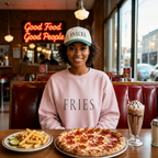FRIES Crewneck Sweatshirt - Minimal Foodie Pullover