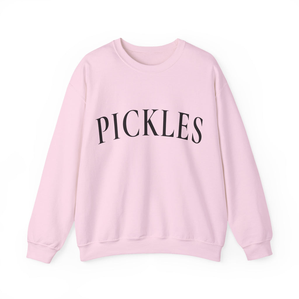 Pickles Crewneck Sweatshirt - Minimal White Graphic Pullover