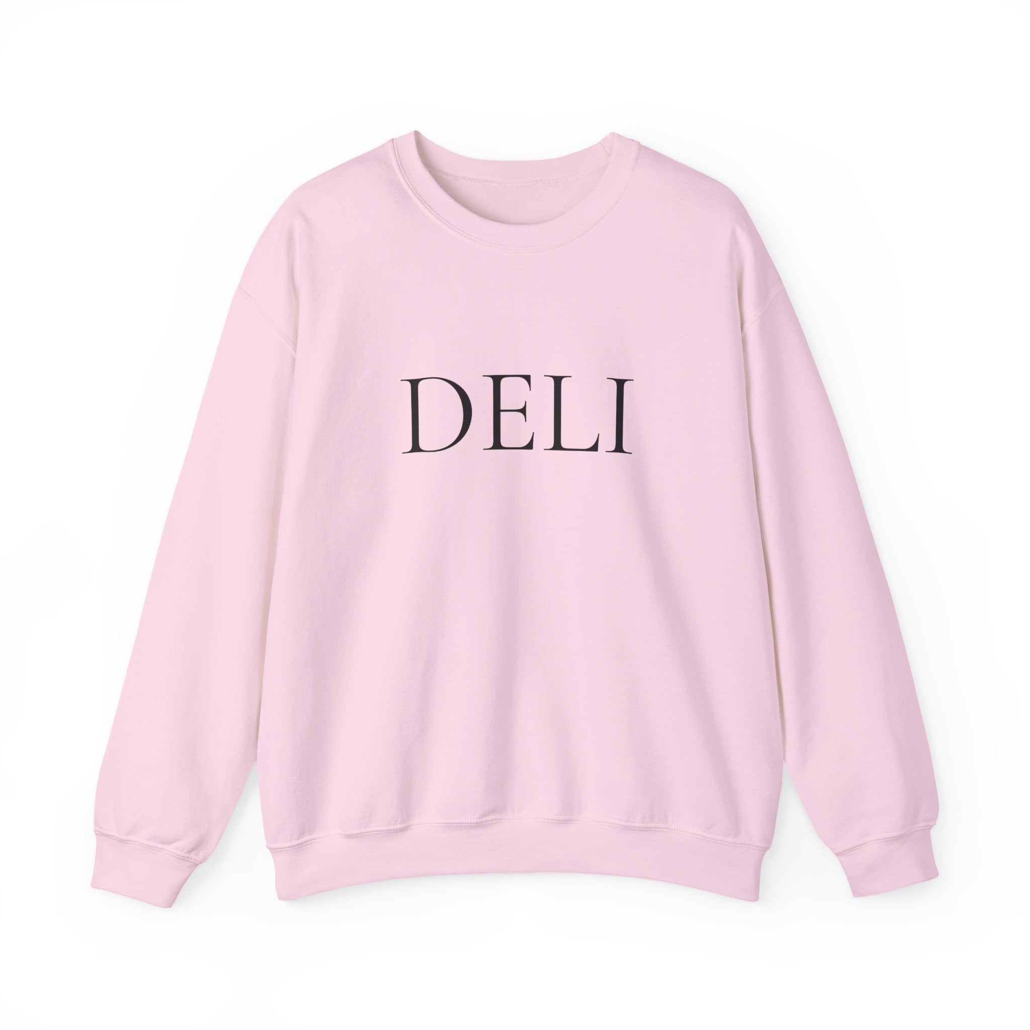 The DELI Crewneck Sweatshirt - Minimalist White Graphic Sweater