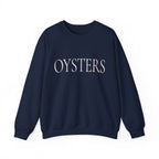 OYSTERS Crewneck Sweatshirt – Minimal Coastal Seafood Tee
