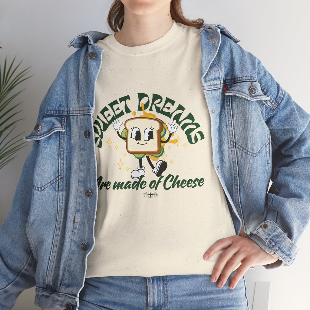 Cheesy Dream Tee, Fun Graphic T-Shirt, Unique Gift, Foodie Apparel, Casual Wear, Everyday Humor Shirt