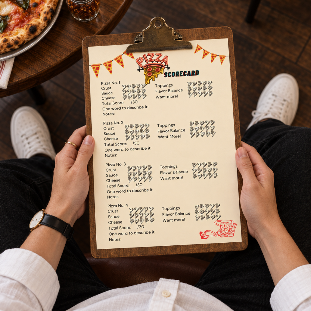 Pizza Tasting Scorecard, Party Game for Kids, Pizza Rating Sheet, Printable Instant Download PDF