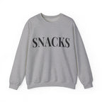 SNACKS Crewneck Sweatshirt - Minimal Foodie Graphic Pullover
