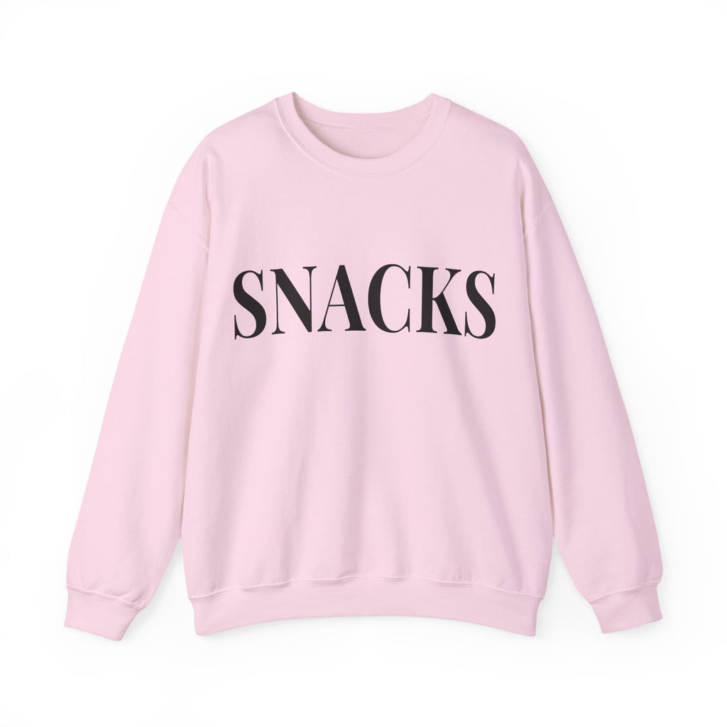 SNACKS Crewneck Sweatshirt - Minimal Foodie Graphic Pullover