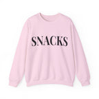 SNACKS Crewneck Sweatshirt - Minimal Foodie Graphic Pullover