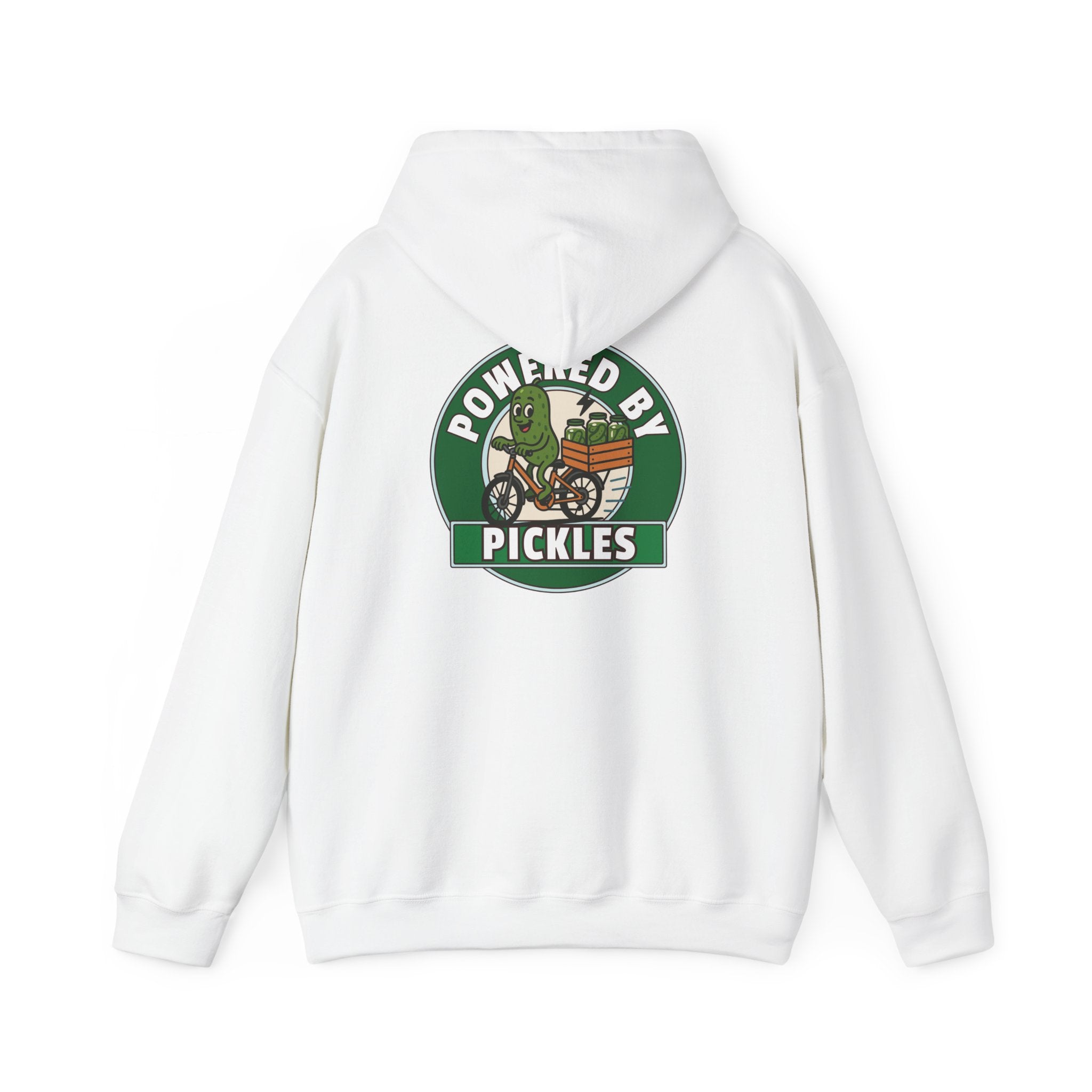 Dillpreme Pickle Bicycle Logo Powered by Pickles Hoodie | Big Dill