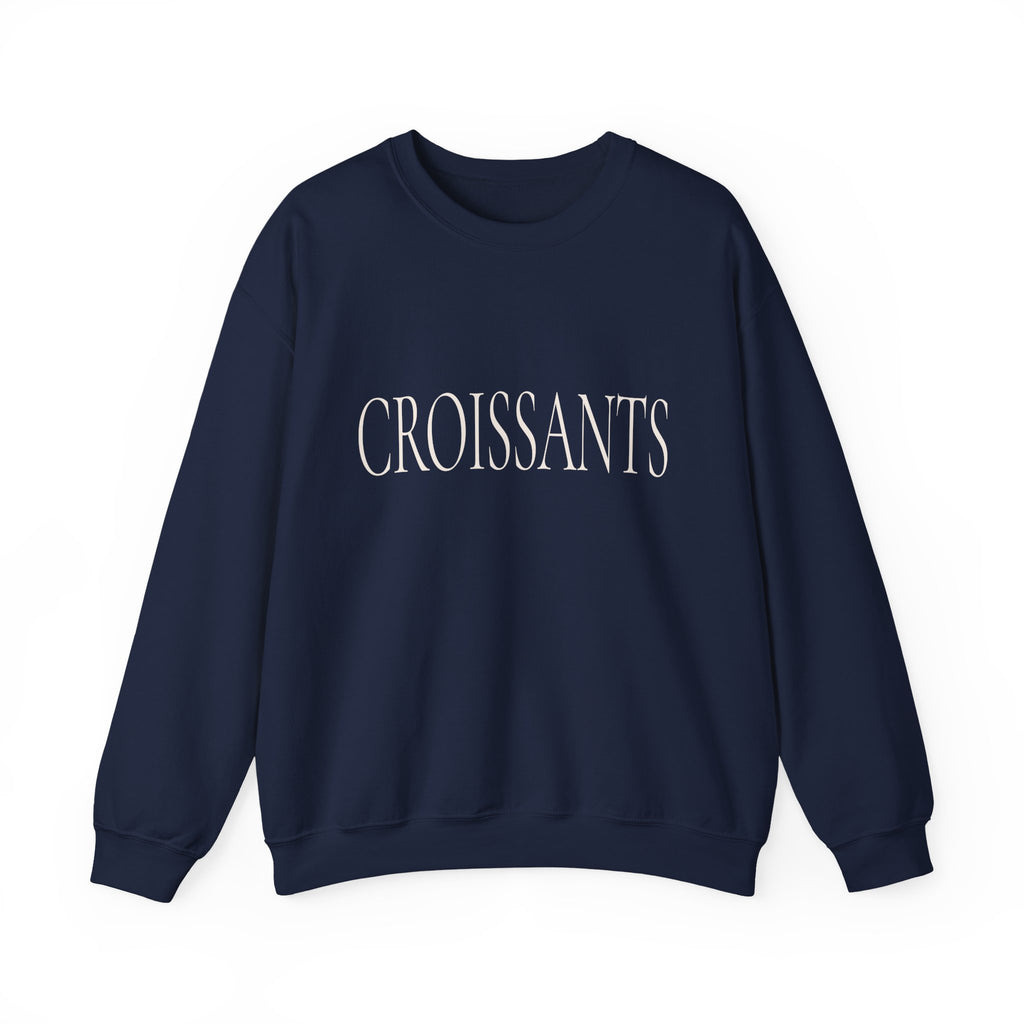 CROISSANTS Crewneck Sweatshirt - Minimal French Bakery Graphic Sweatshirt