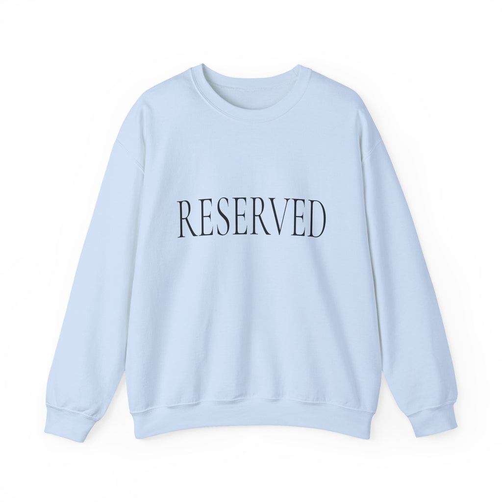 RESERVED Crewneck Sweatshirt - Minimalist White Pullover