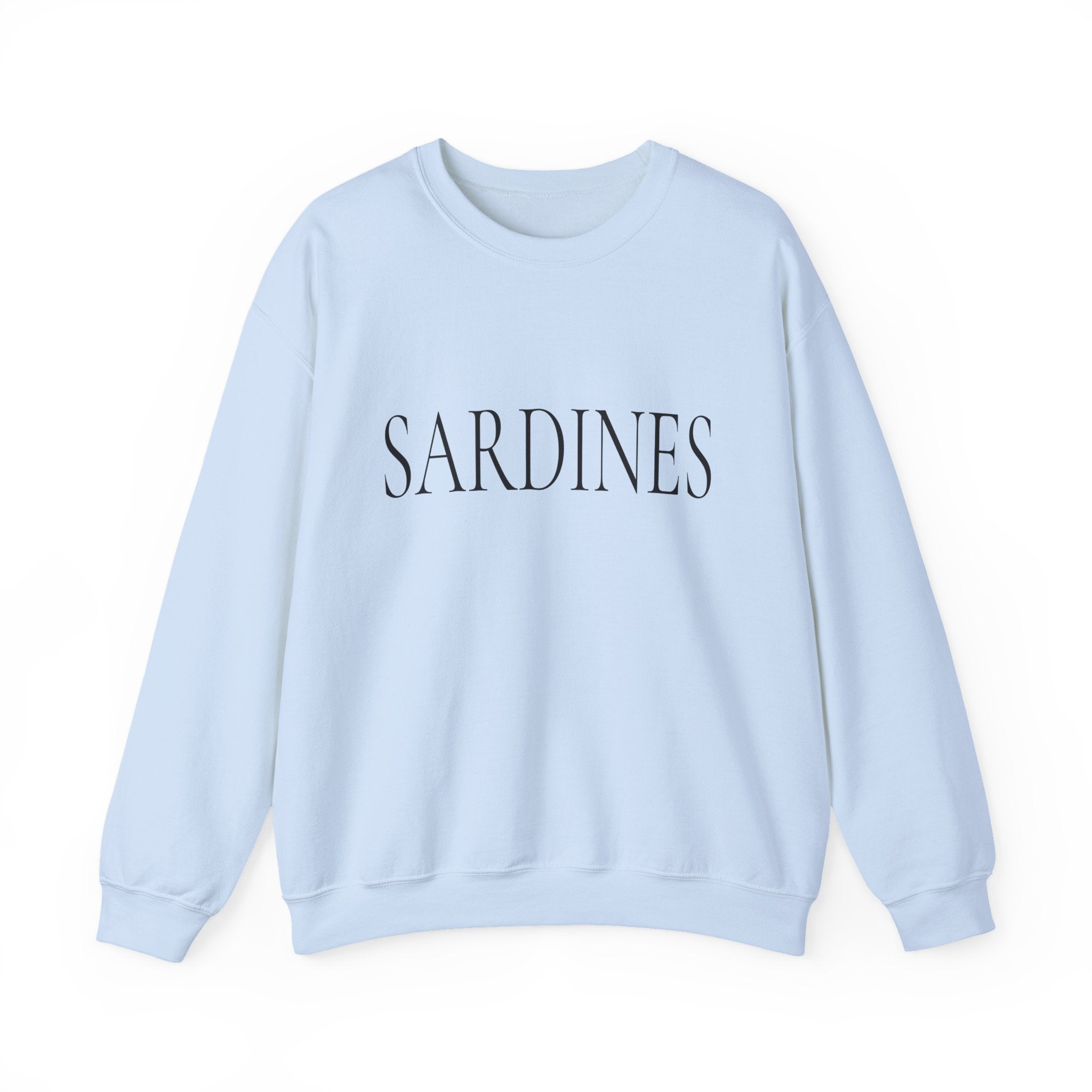SARDINES Crewneck Sweatshirt – Minimalist Typography Pullover