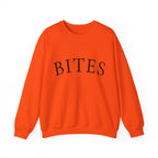 BITES Crewneck Sweatshirt – Minimalist White Graphic Pullover