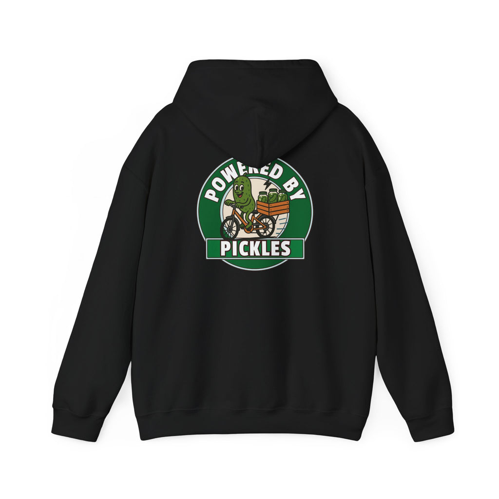 Dillpreme Pickle Bicycle Logo Powered by Pickles Hoodie | Big Dill