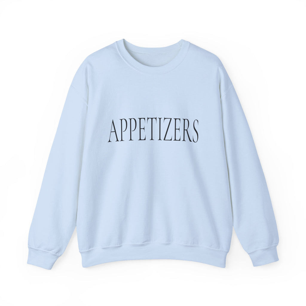 APPETIZERS Crewneck Sweatshirt - Minimalist White Graphic Pullover