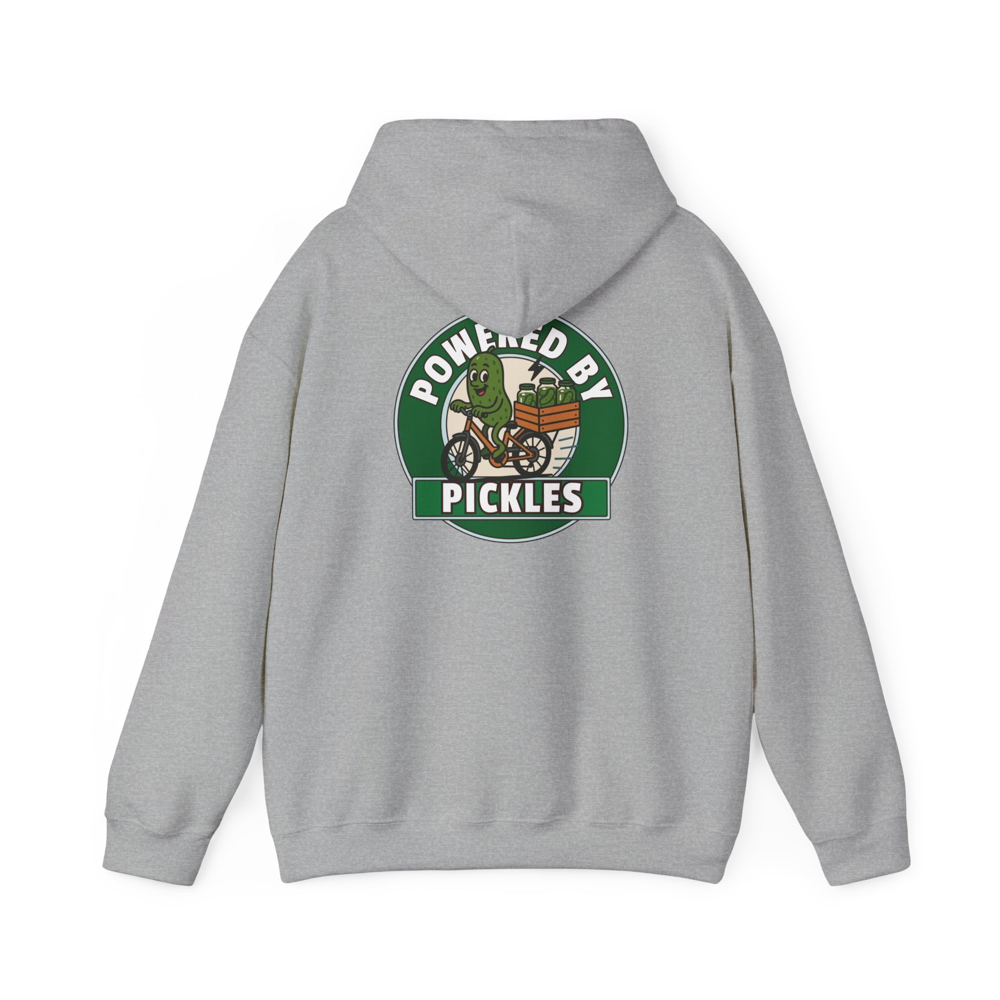 Dillpreme Pickle Bicycle Logo Powered by Pickles Hoodie | Big Dill