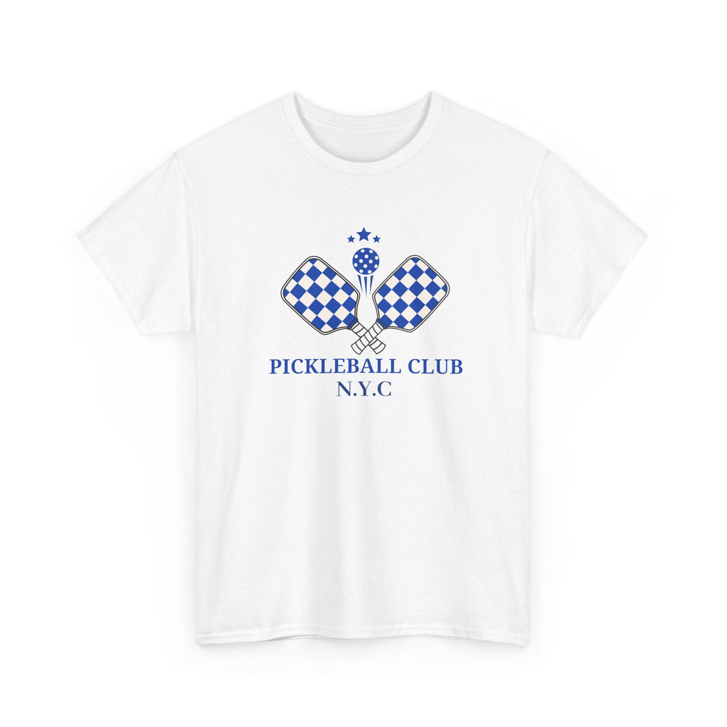 PERSONALISABLE Pickleball Club Unisex Heavy Cotton Tee, Customized Pickleball Team Shirt, Pickleball Lover Gift, Sports Fan T-Shirt,