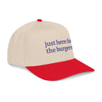 Just Here for the Burgers Baseball Cap | Embroided Foodie Hat, Grill and Burger Lover