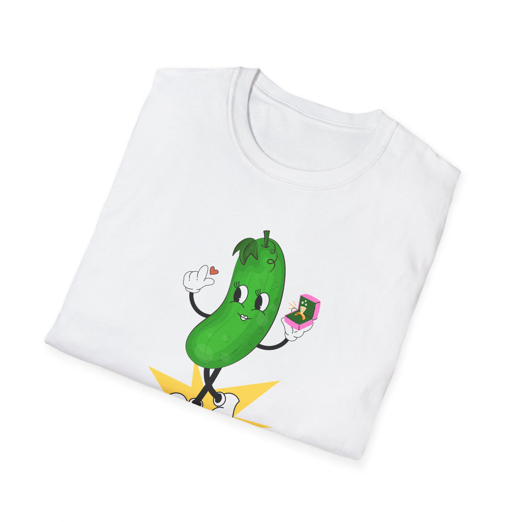 Personalized Pickle Bride Tshirt, Engagement, Unisex Softstyle Tee, Custom Wedding Shirt, Funny Bridal Gift, Couples Shirt