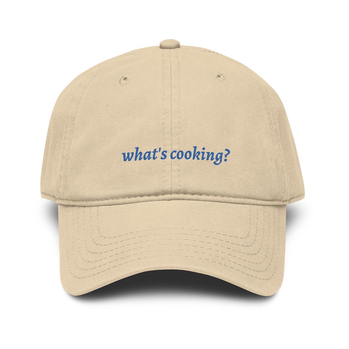 what's cooking? cap | embroidered text baseball cap