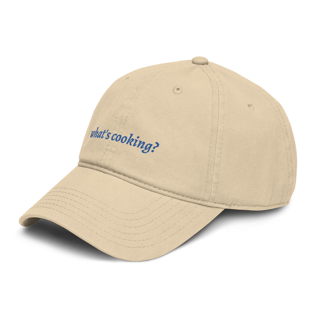 what's cooking? cap | embroidered text baseball cap