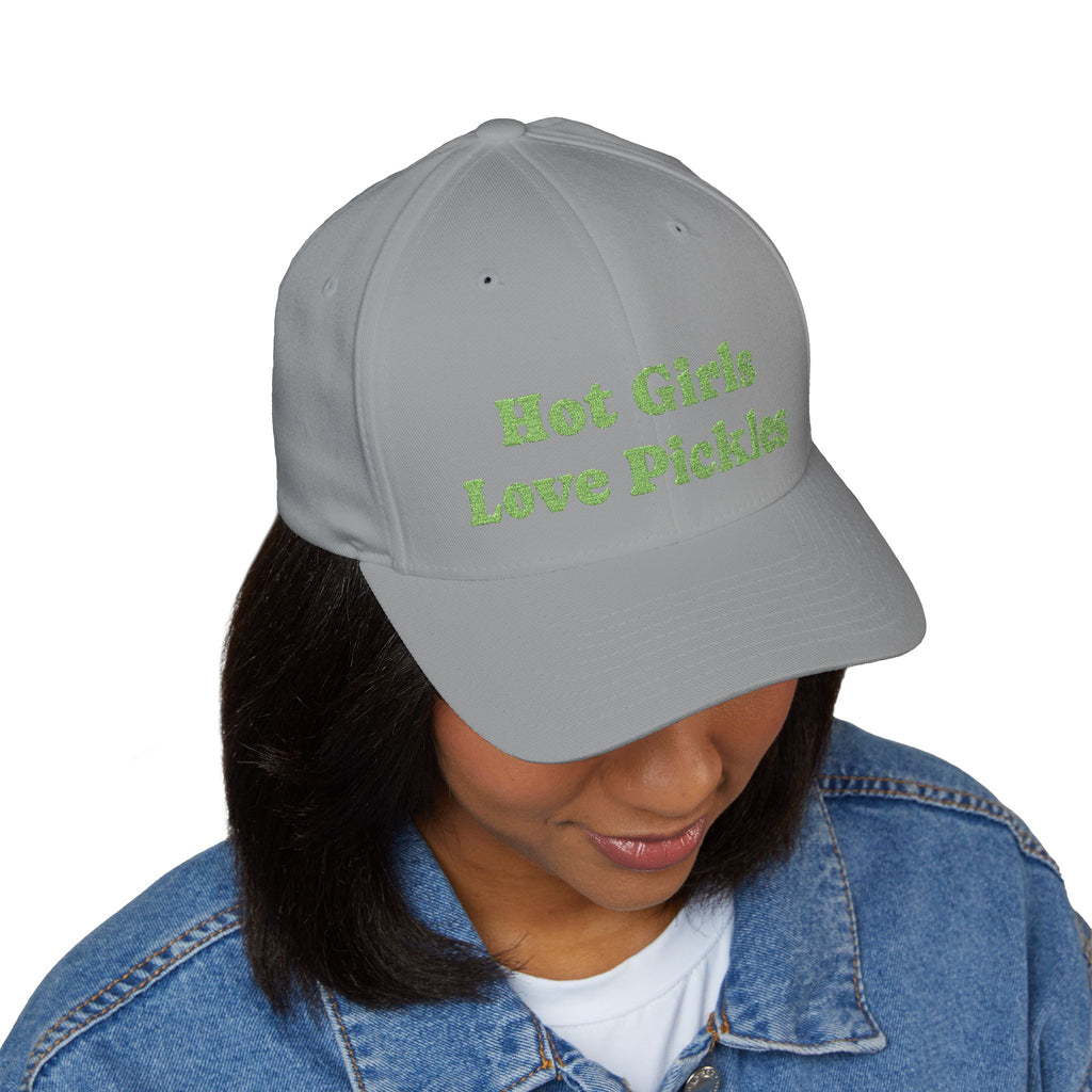 Hot Girls Love Pickles Cap, Cute Embroidered Hat, Gift for Food Lovers, Trendy Casual Wear, Fun Accessory for Summer
