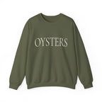 OYSTERS Crewneck Sweatshirt – Minimal Coastal Seafood Tee