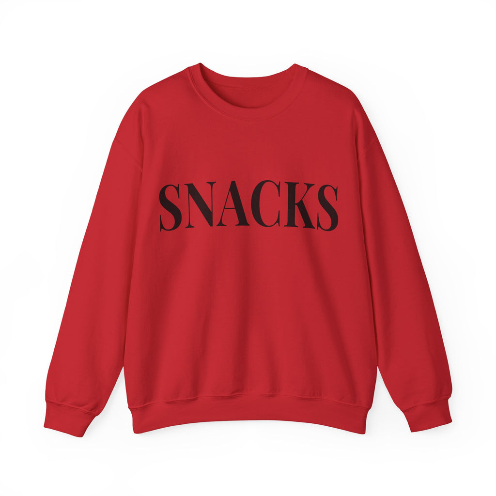 SNACKS Crewneck Sweatshirt - Minimal Foodie Graphic Pullover