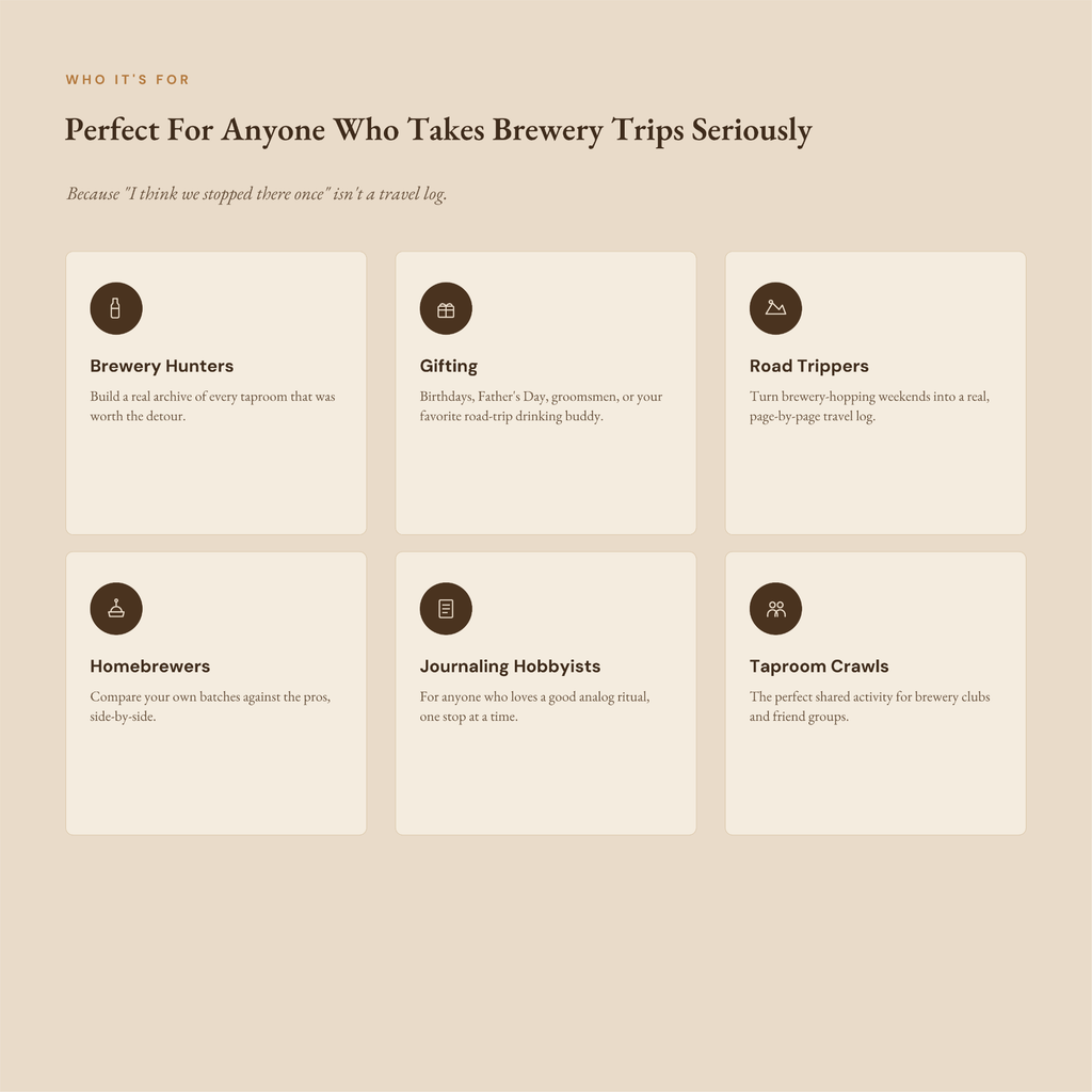 Brewery Passport Journal, Brewery Visit Tracker, Road Trip Gift (Digital Download)