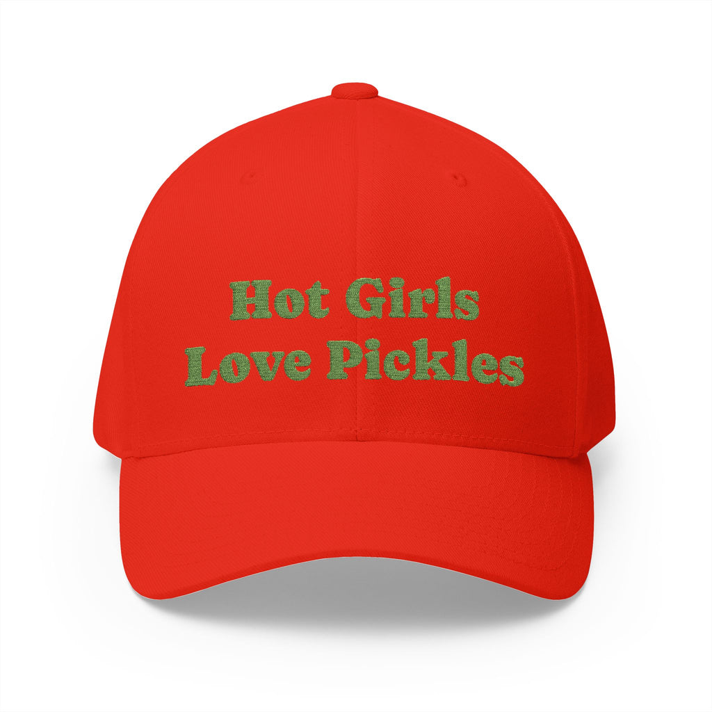 Hot Girls Love Pickles Cap, Cute Embroidered Hat, Gift for Food Lovers, Trendy Casual Wear, Fun Accessory for Summer