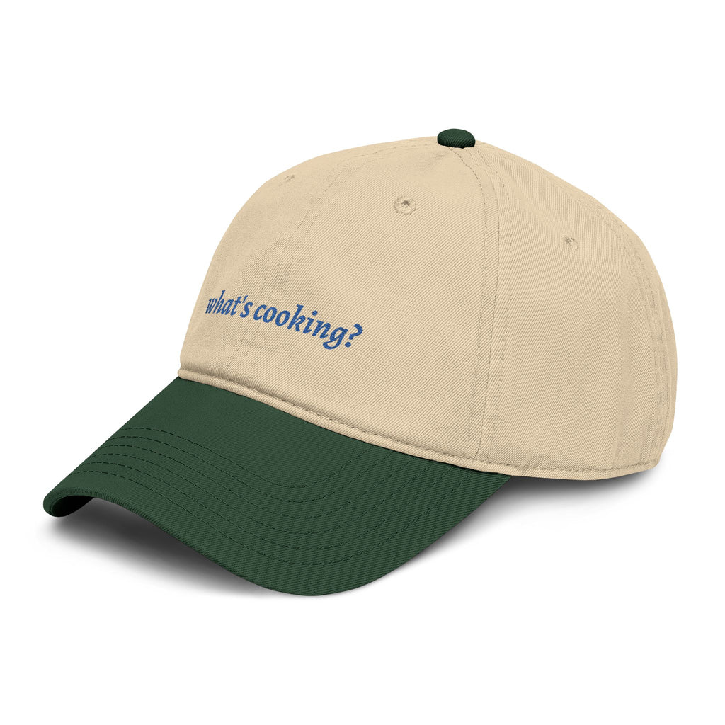 what's cooking? cap | embroidered text baseball cap